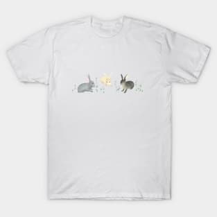 Bunnies With Purple Clover T-Shirt